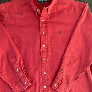 Ralph Lauren Red Casual Button Down Shirt